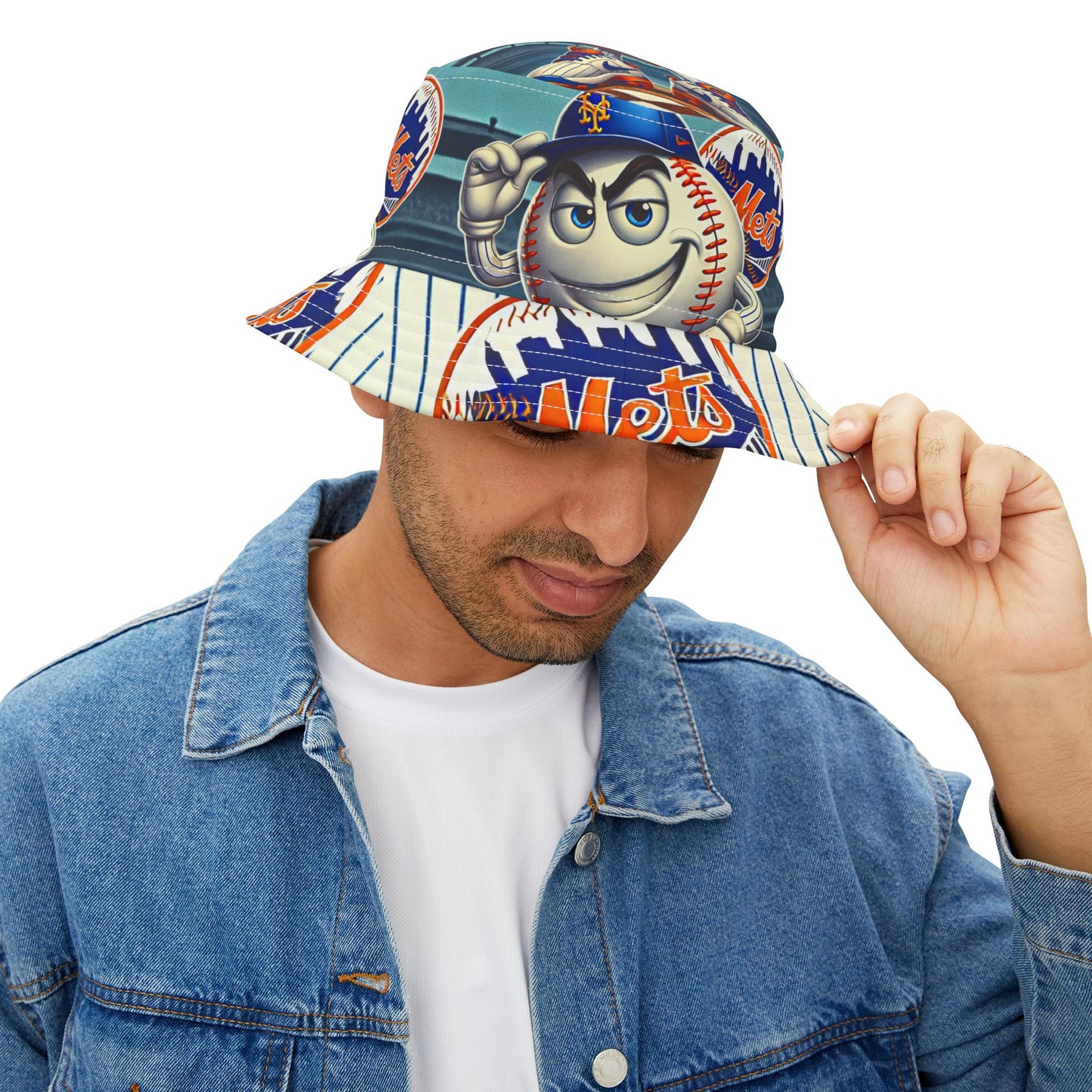 NY Mets Baseball Bucket Hat New York Sports Accessory