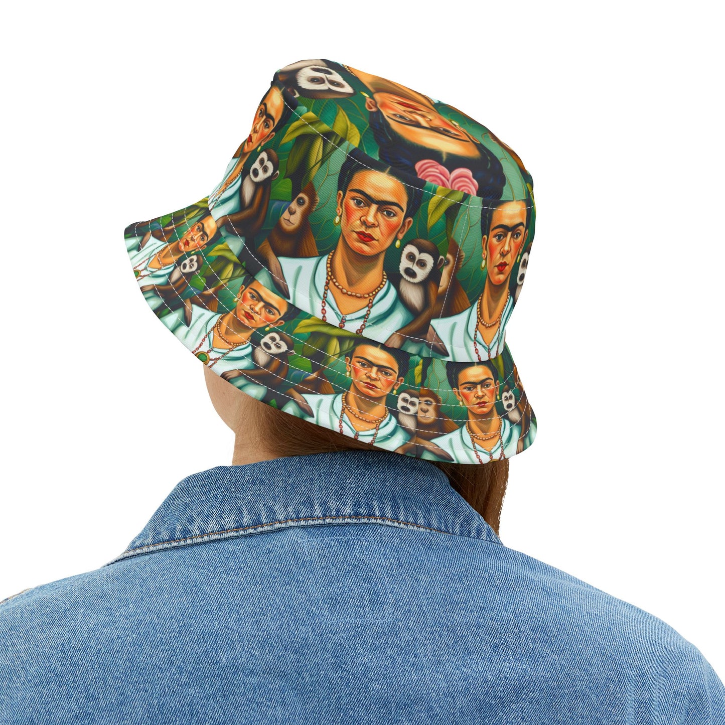 Frida Kahlo Bucket Hat Mexican Artist Gift Original Art Retro Vintage Style