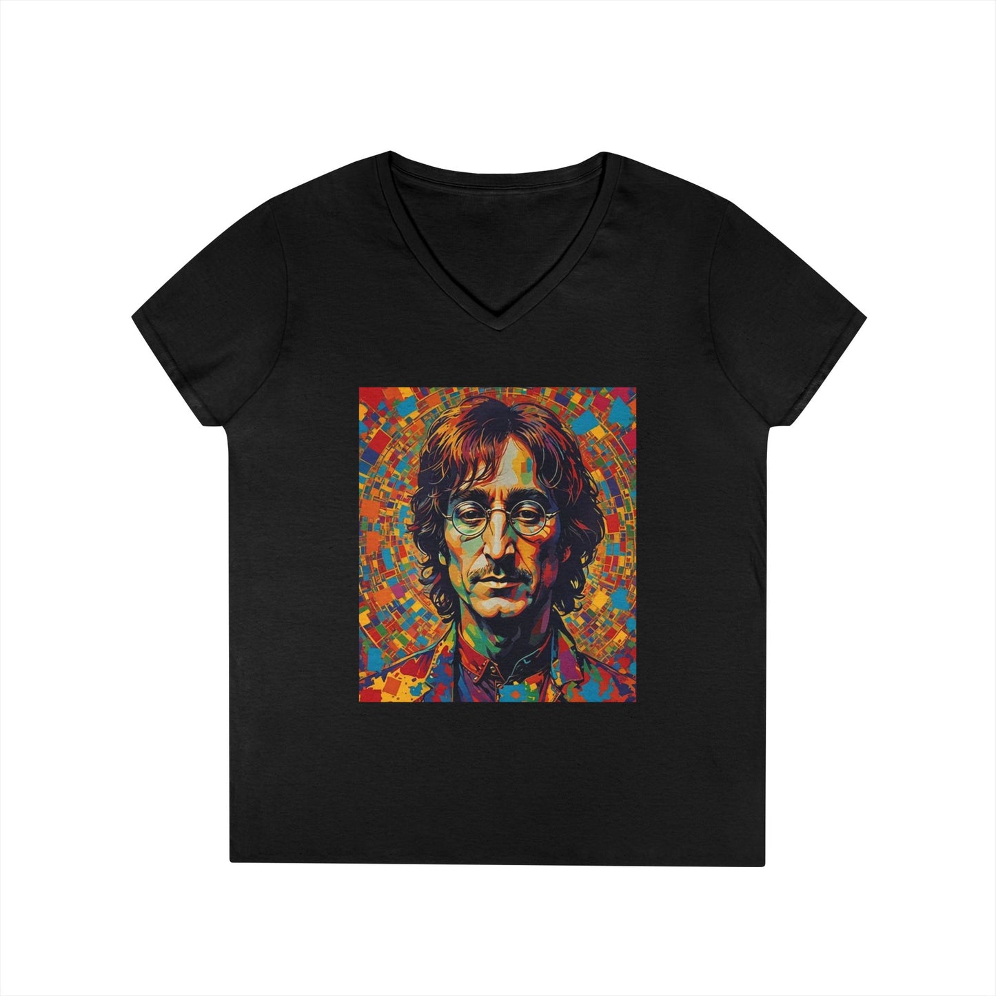 John Lennon Ladies' V-Neck T-Shirt