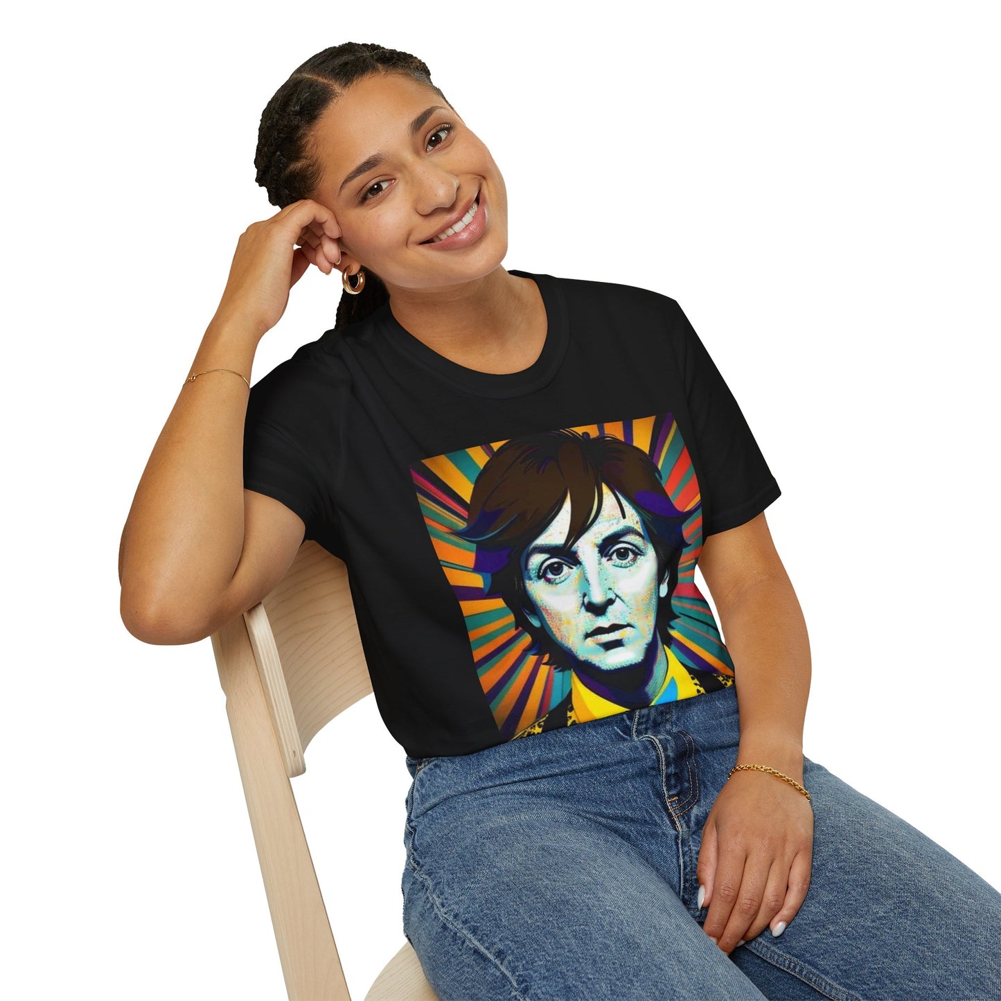 Paul McCartney Newest Unisex Softstyle T-Shirt Vintage Retro Style 1960’s