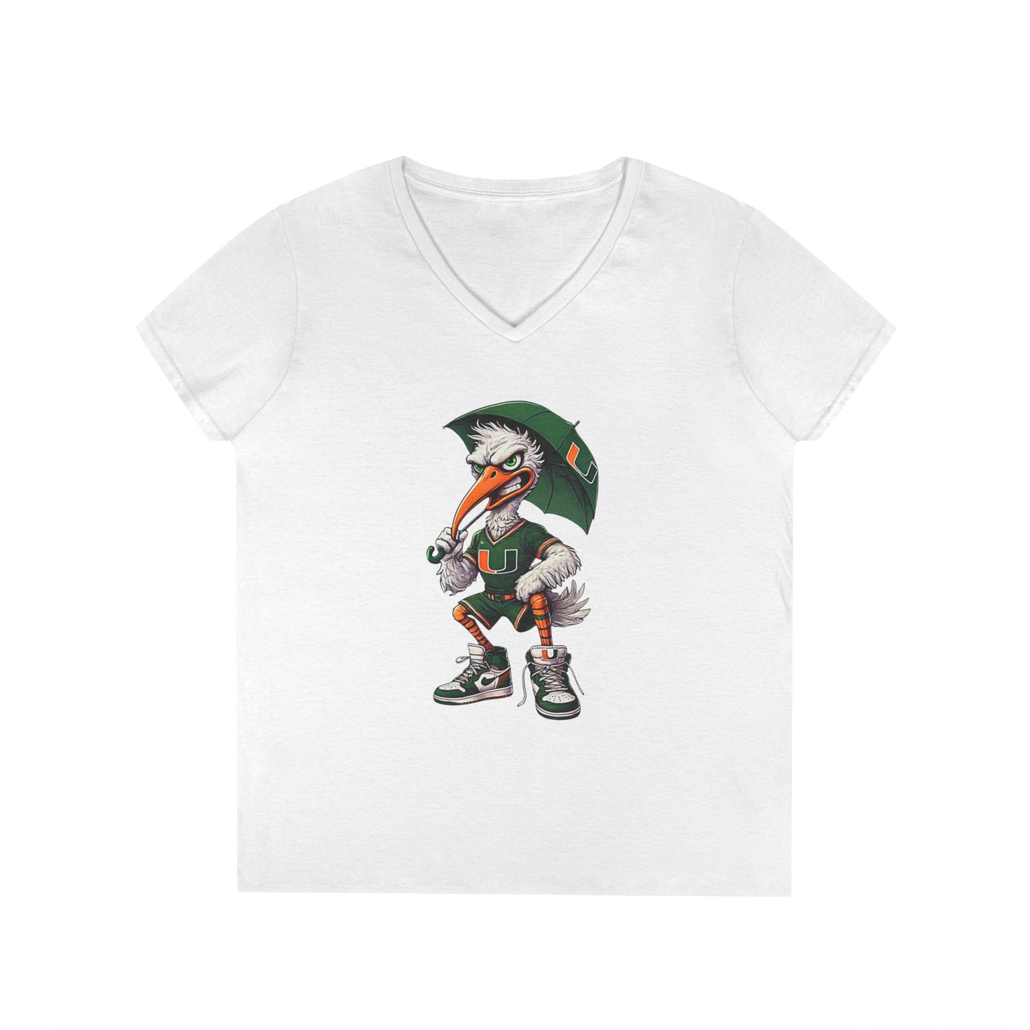 Hurricane Ladies' V-Neck T-Shirt Miami University Sports Fan College