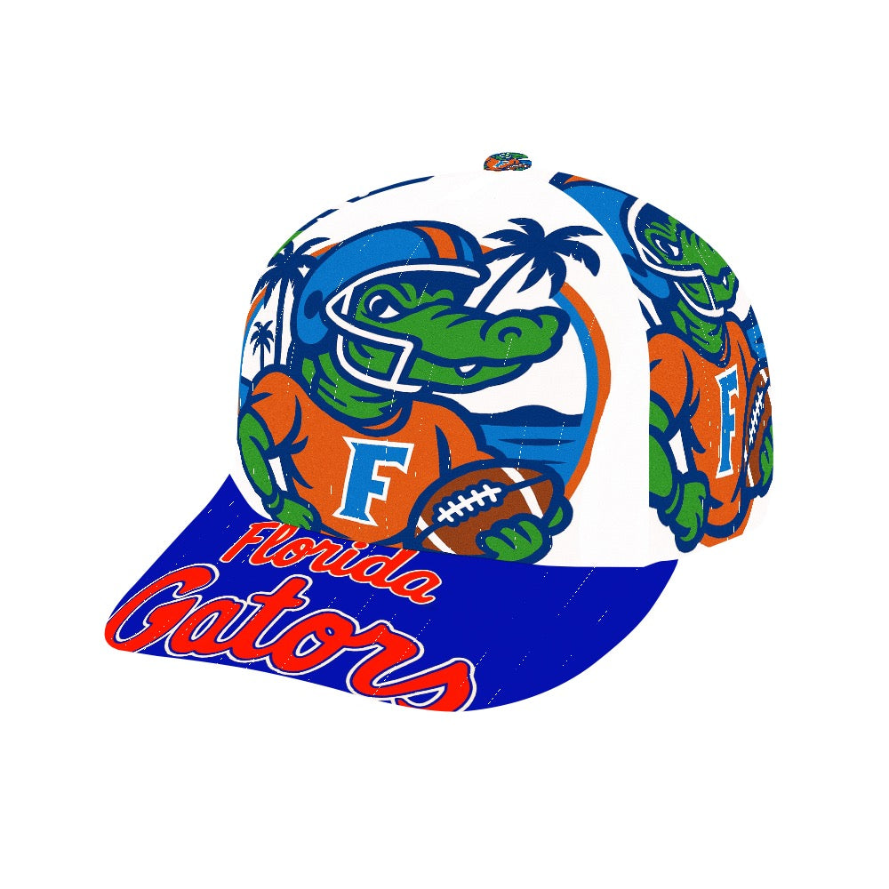 Florida Gators Trucker Hat, UF Gators Baseball Cap, Blue Brim