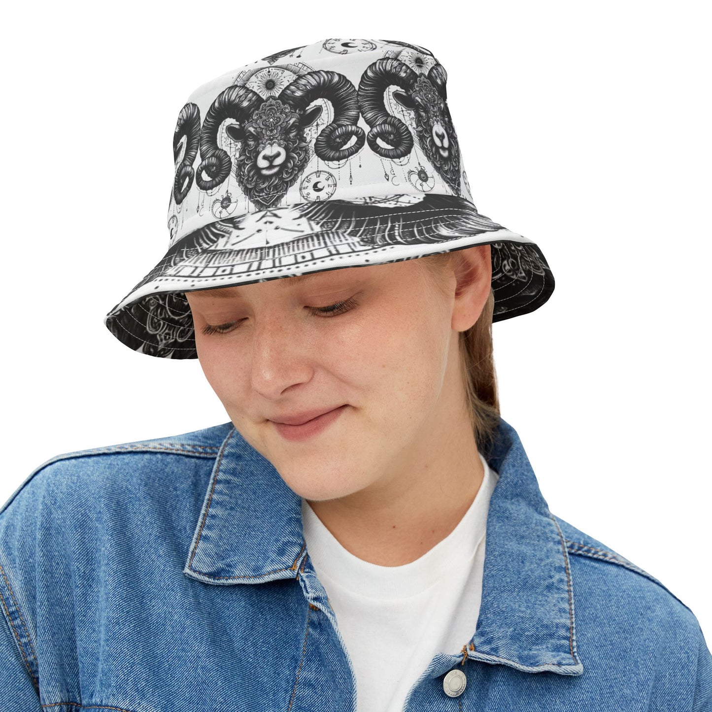 Aries Ram Bucket Hat Zodiac Gift Birthday Christmas Anniversary Wife Friend Daughter