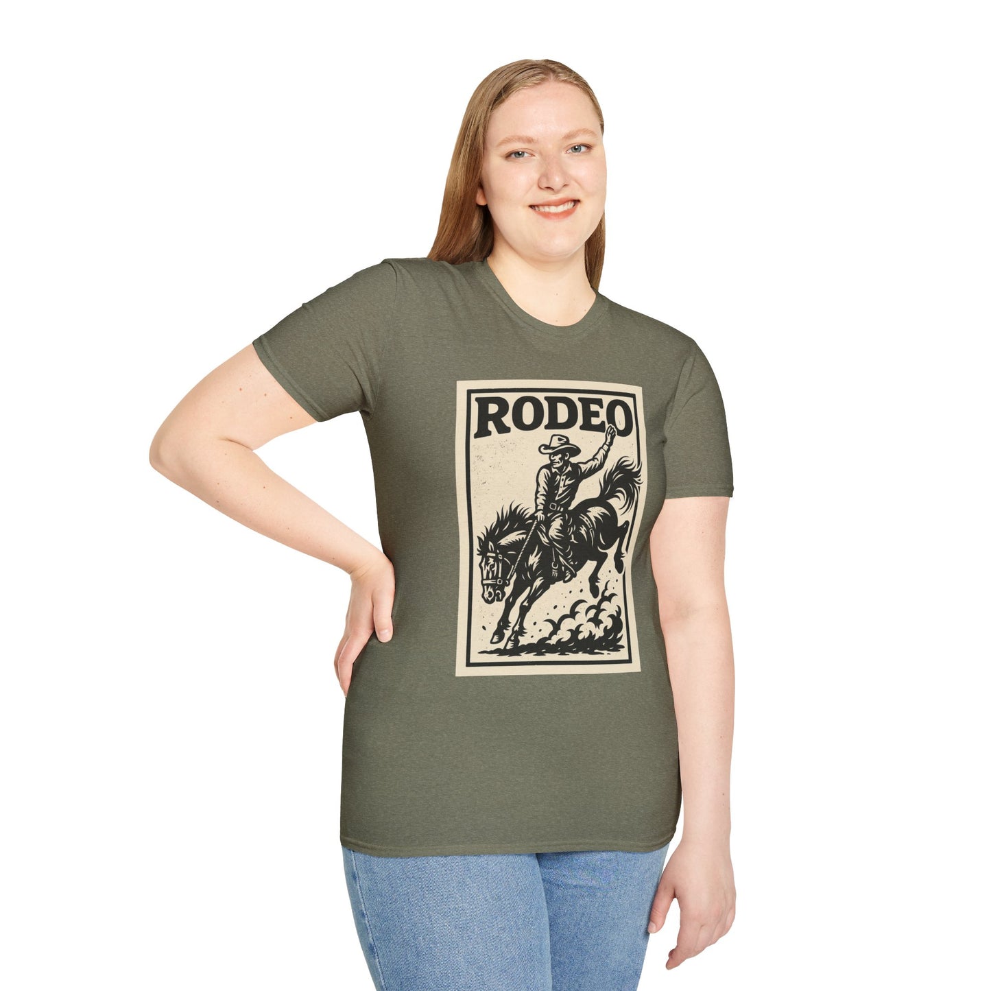 Rodeo Unisex Softstyle T-Shirt Cowboy Shirt Tee Western