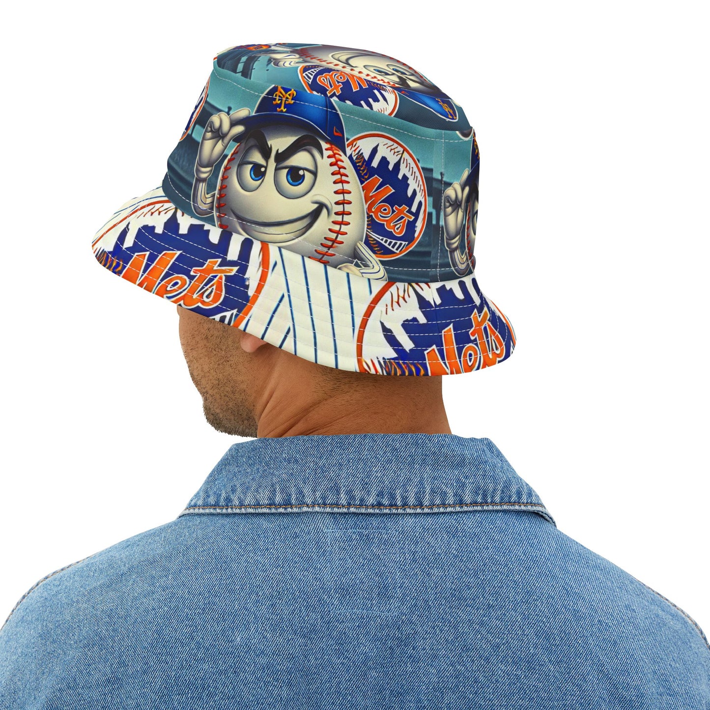NY Mets Baseball Bucket Hat New York Sports Accessory