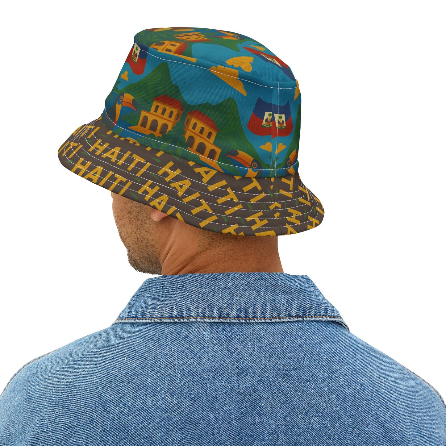 Haiti Bucket Hat Gift for Her Him Country Fashion