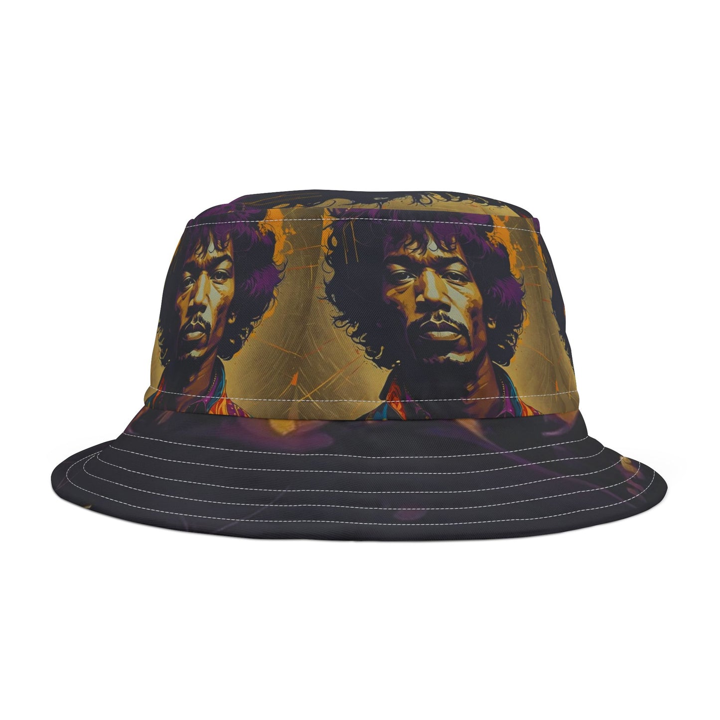 Jimmy Hendrix Bucket Hat Retro Style Musician Guitar 1960’s Hippy Boho Bohemian