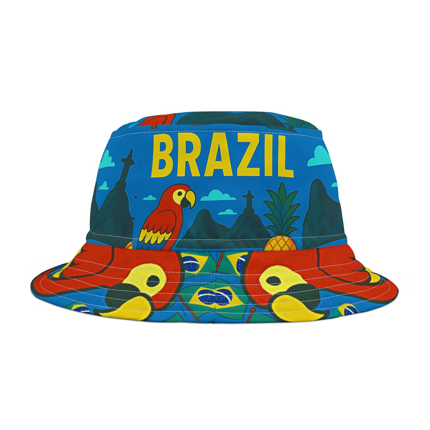 Brazil Bucket Hat Gift for Brazilian Mom Wife Her Country