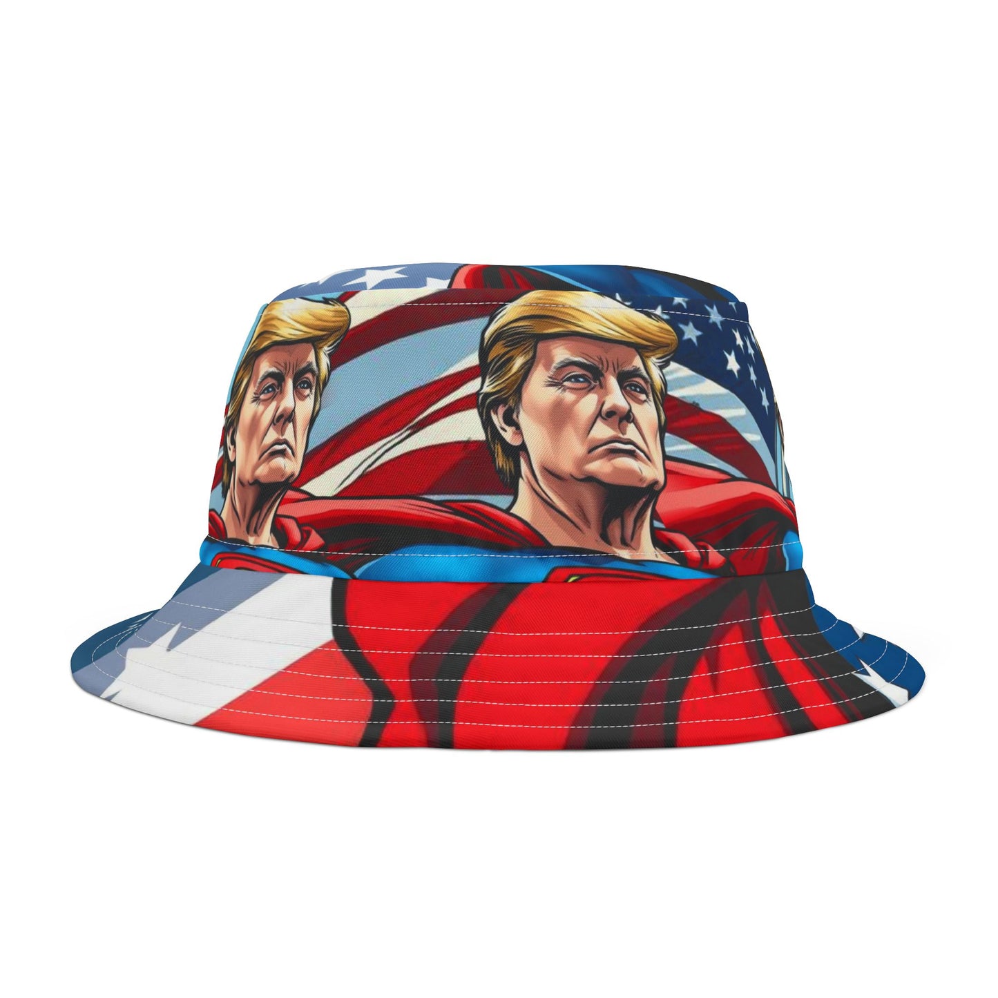Trump Superman Bucket Hat President 45 47 Republican MAGA Gift