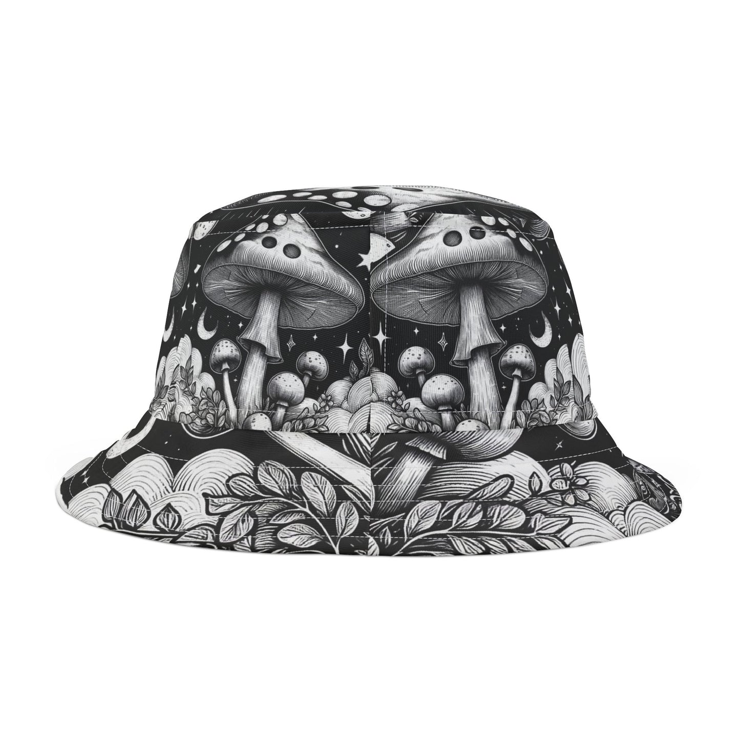 Mushroom Bucket Hat Gift Shrooms Fungi Holistic Fashion BOHO Vegan Vegitarian