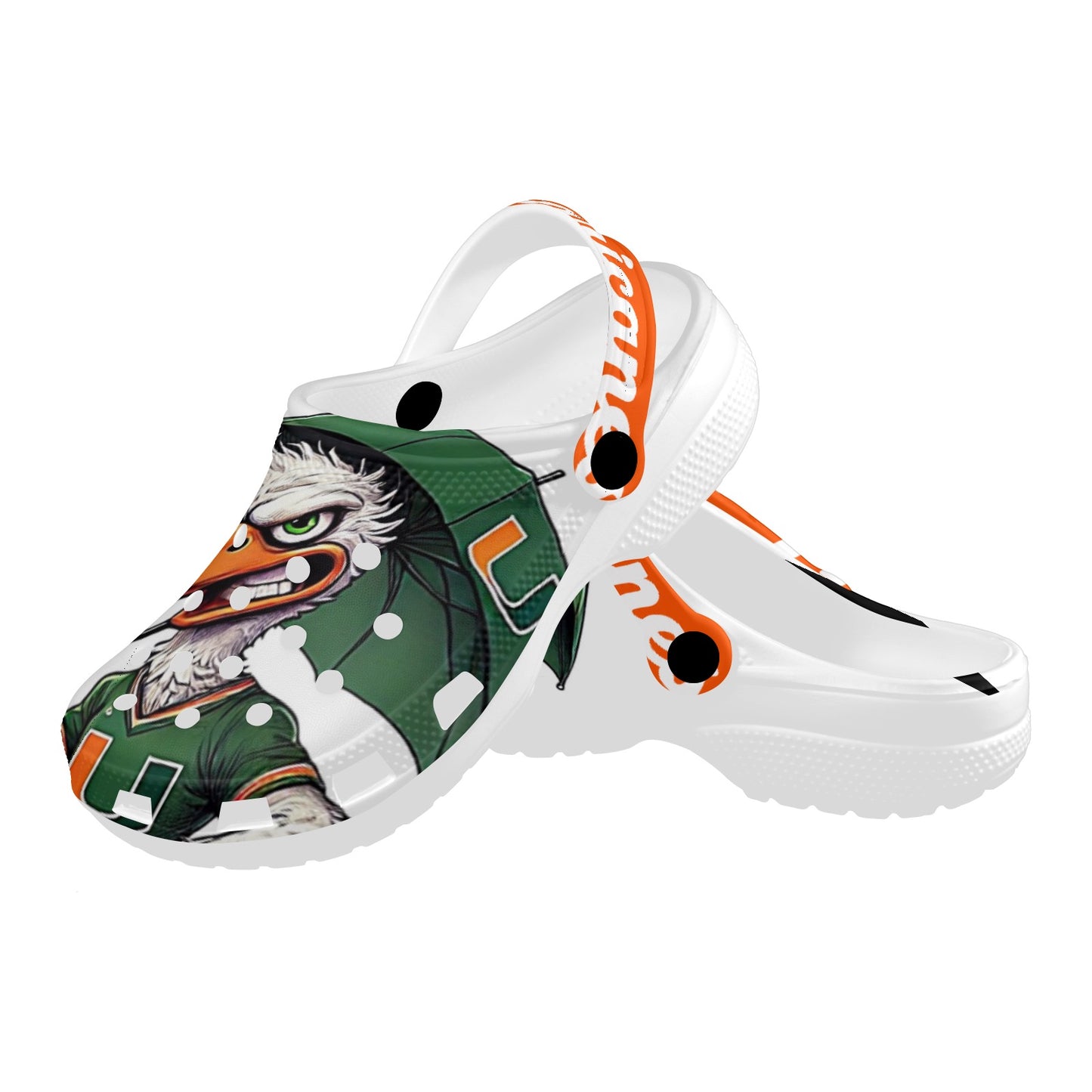Hurricanes Adults Clogs Miami University Croclike White