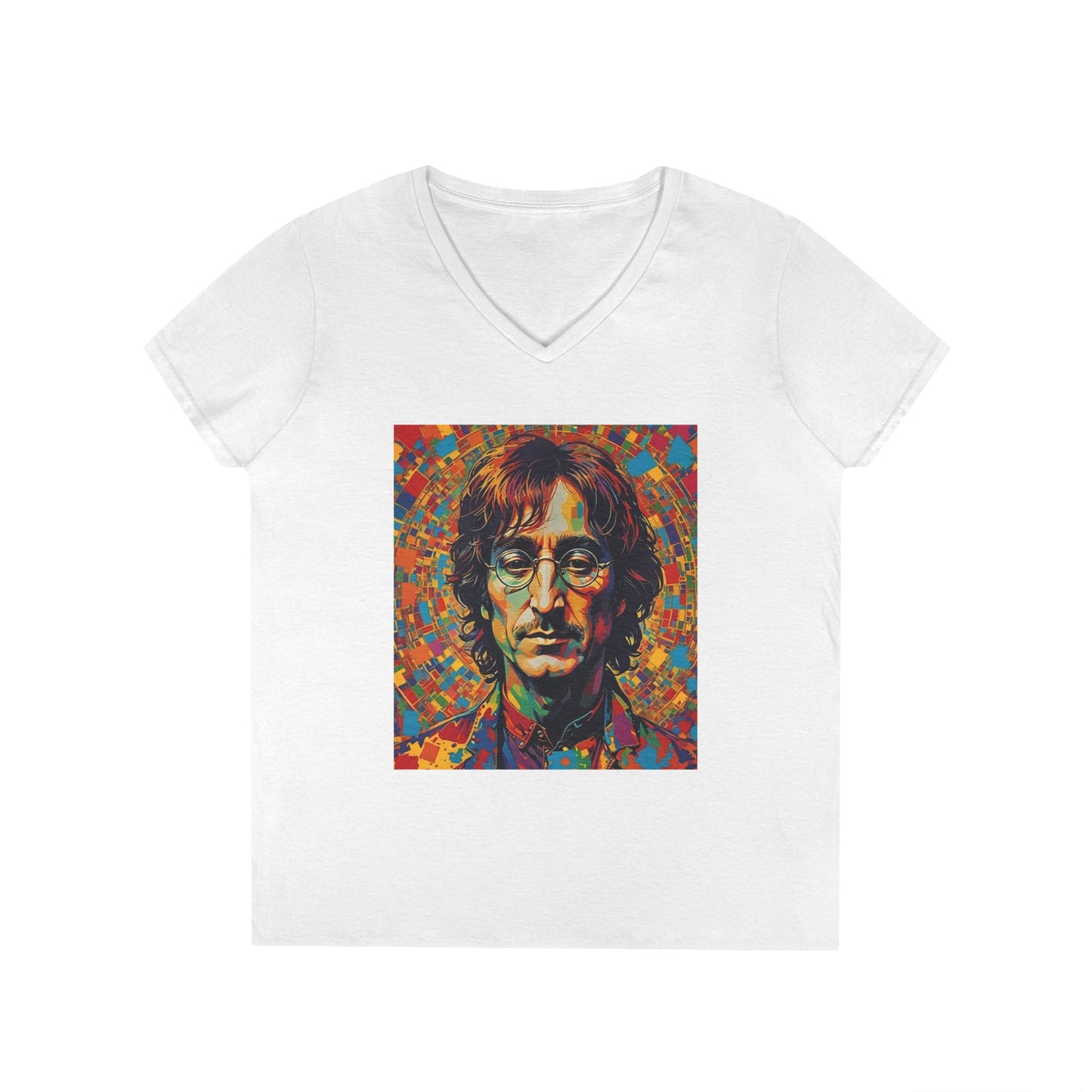 John Lennon Ladies' V-Neck T-Shirt