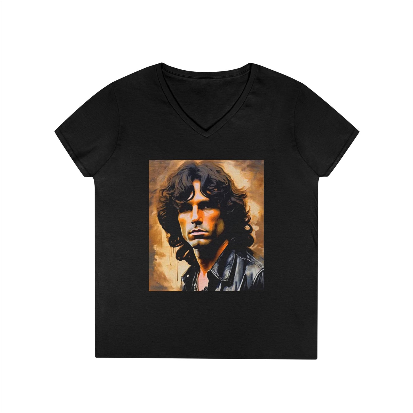 Jim Morrison Ladies' V-Neck T-Shirt 1960’s Vintage Style Rocker