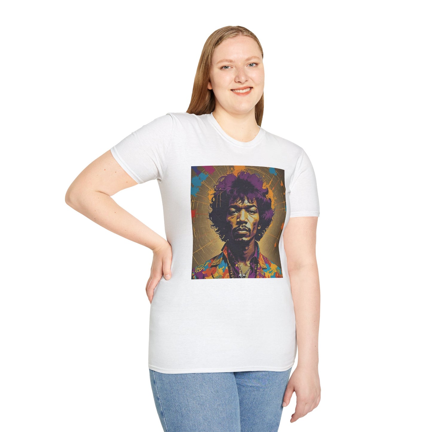 Jimmy Newest Unisex Softstyle T-Shirt. Vintage Style 1960’s Musician