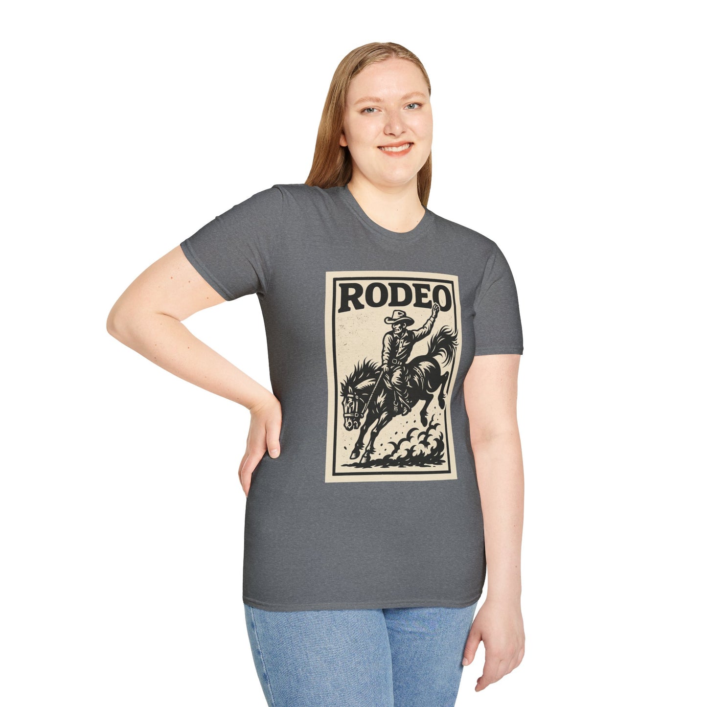 Rodeo Unisex Softstyle T-Shirt Cowboy Shirt Tee Western