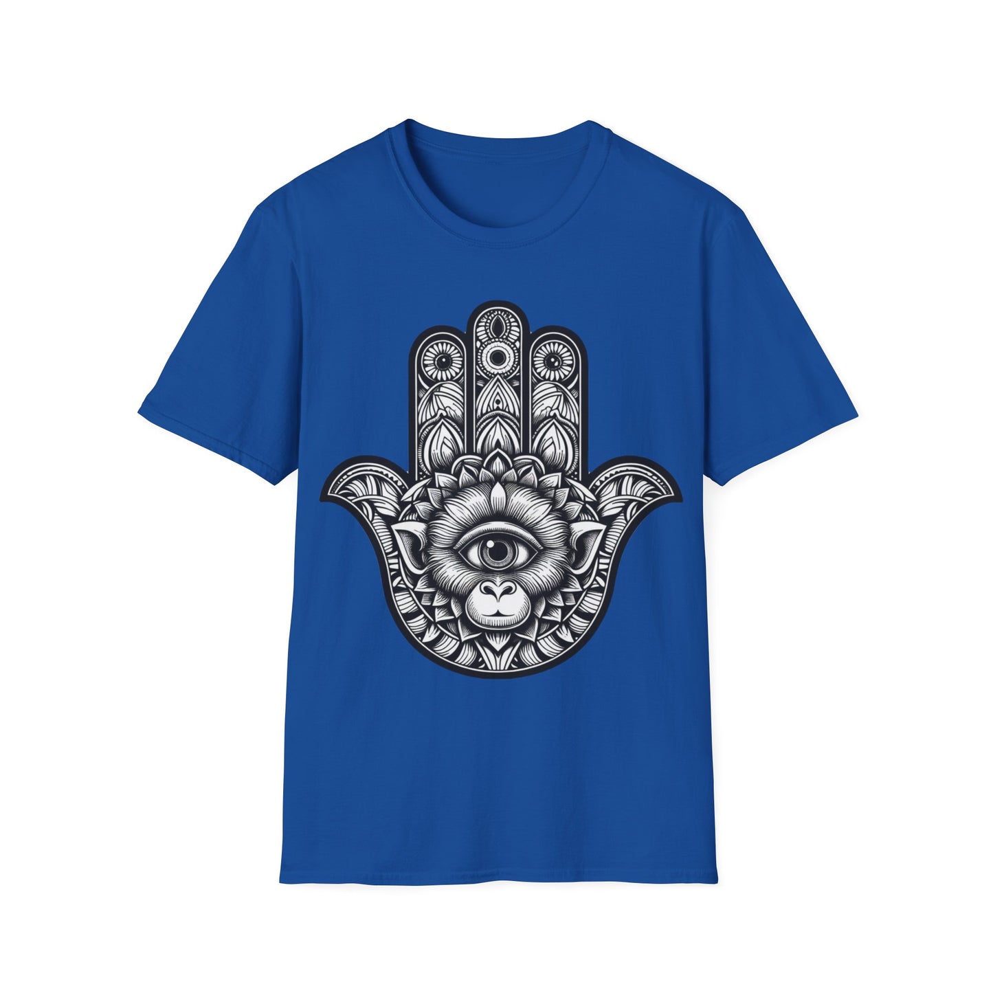 Hamsa T-Shirt Spiritual Monkey Tee Gift Funny Top Boho Summer