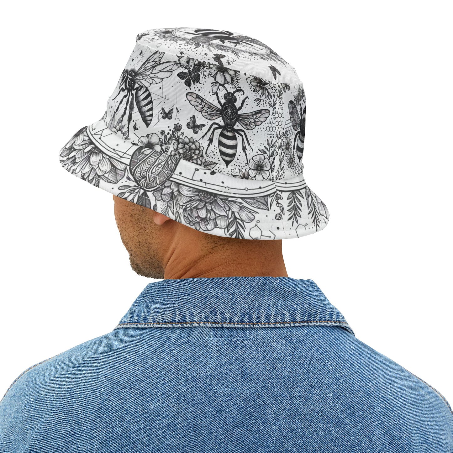 Bumblebee Bucket Hat Hunny Bee Gift for Vegan Boho Vegitarian