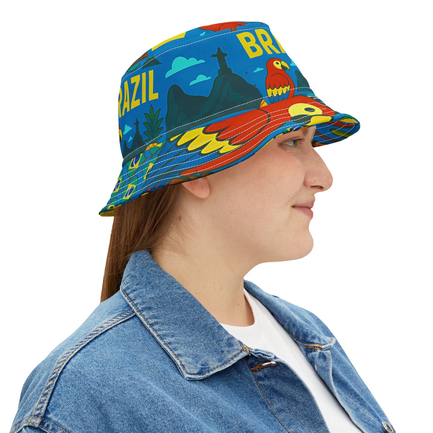 Brazil Bucket Hat Gift for Brazilian Mom Wife Her Country