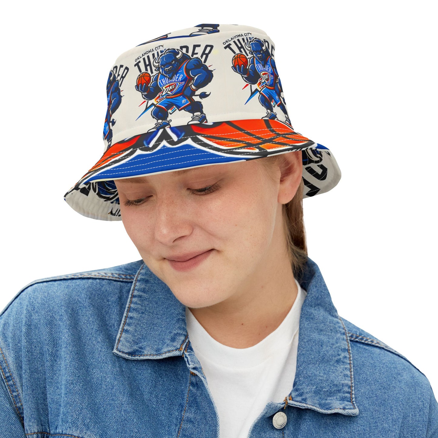 Oklahoma City Thunder Basketball Bucket Hat Unisex Gift
