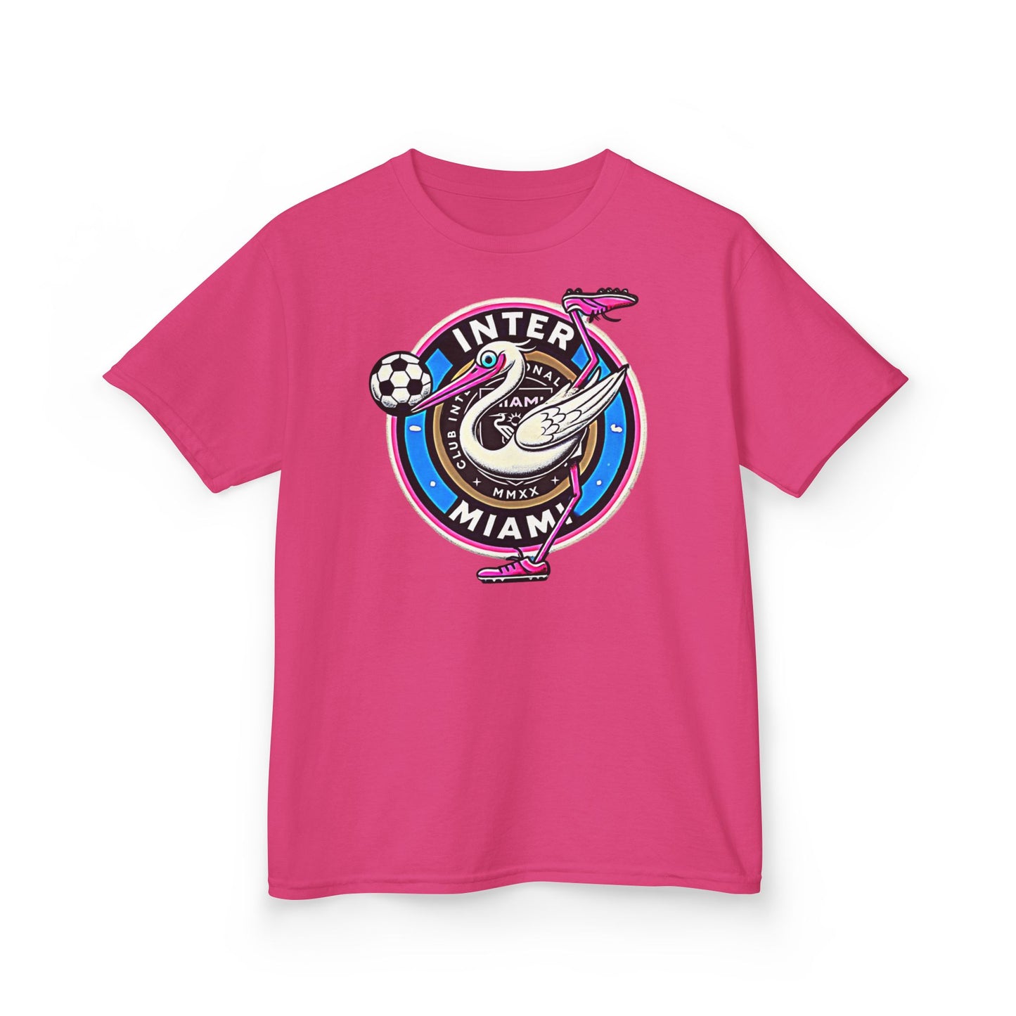Kids Heavy Cotton Tee Inter Miami Soccer Sports Wear