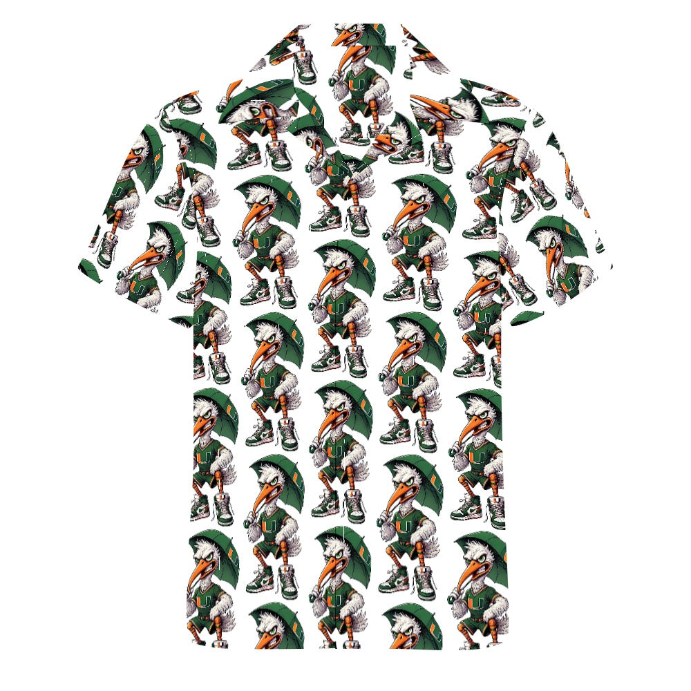 Miami Hurricanes Men’s Cuban Collar Shirt – University of Miami UM