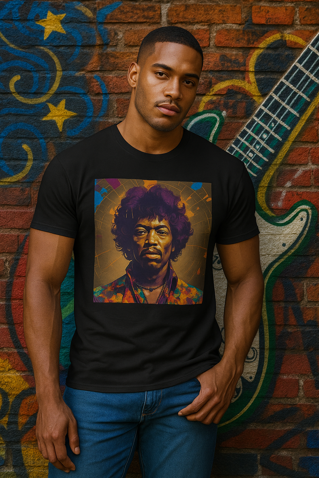 Jimmy Newest Unisex Softstyle T-Shirt. Vintage Style 1960’s Musician