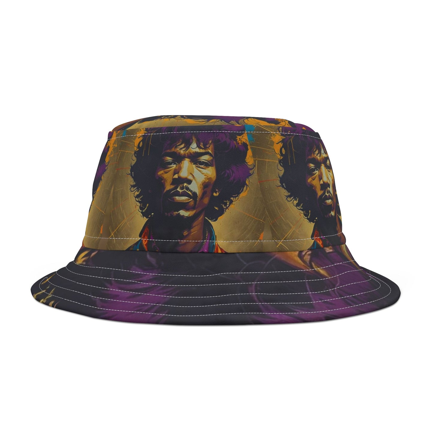 Jimmy Hendrix Bucket Hat Retro Style Musician Guitar 1960’s Hippy Boho Bohemian