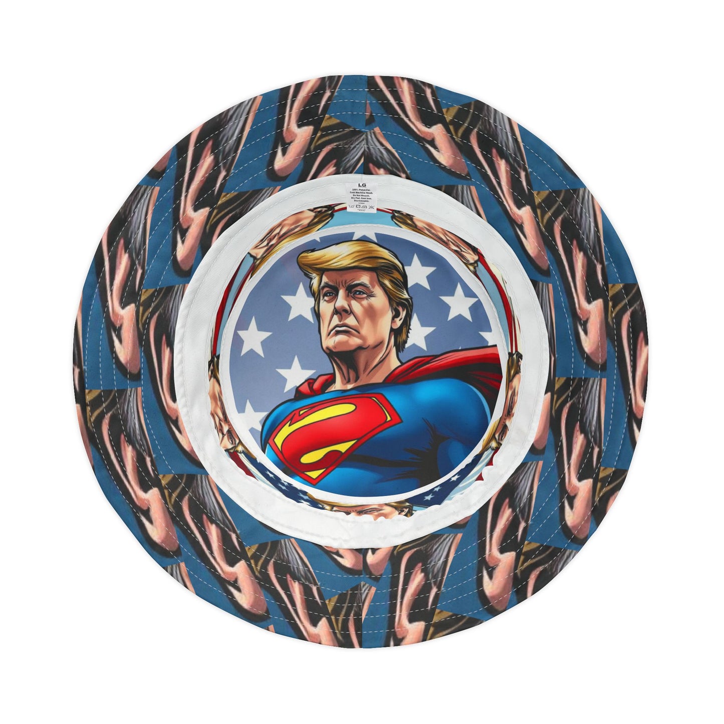 Trump Superman Bucket Hat President 45 47 Republican MAGA Gift