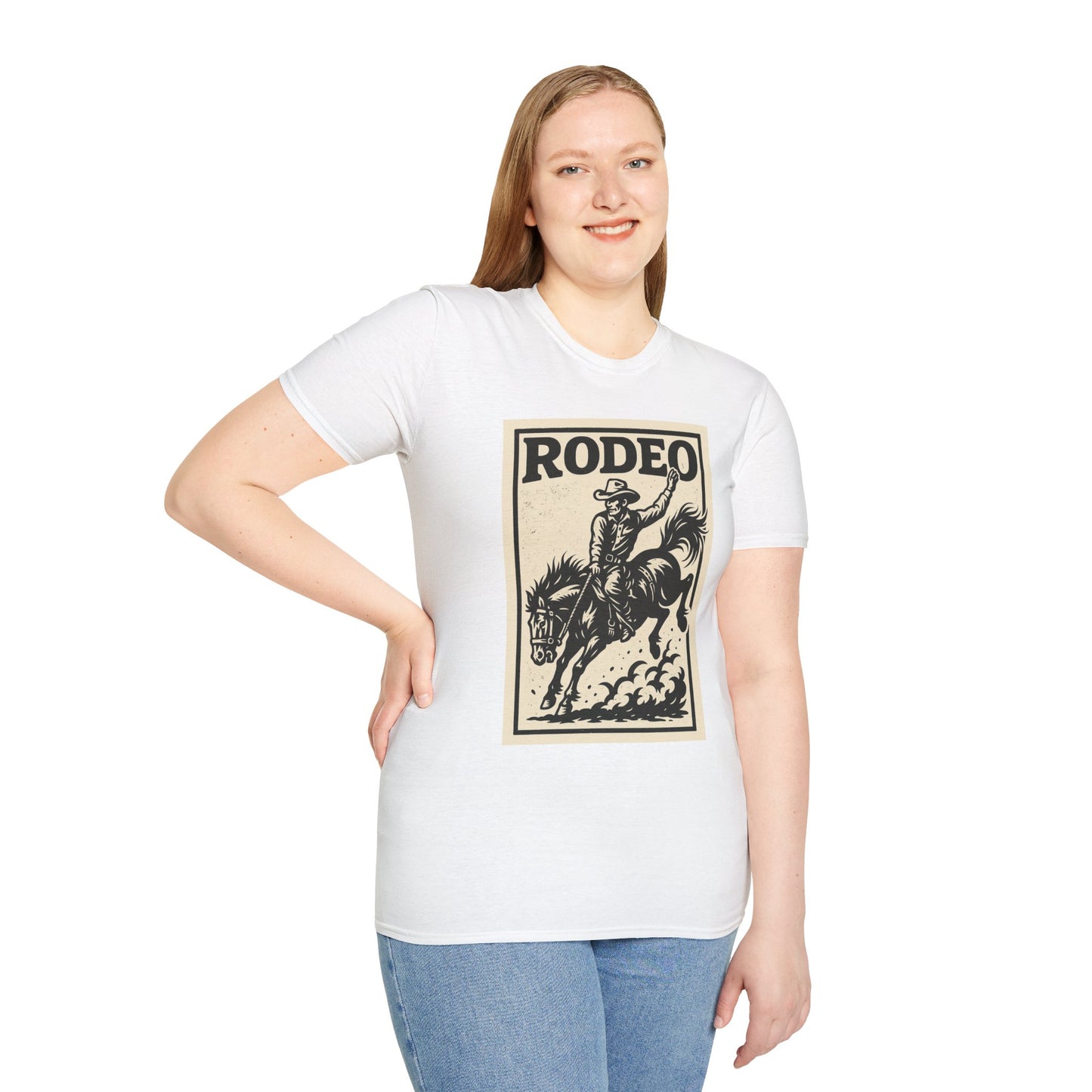 Rodeo Unisex Softstyle T-Shirt Cowboy Shirt Tee Western