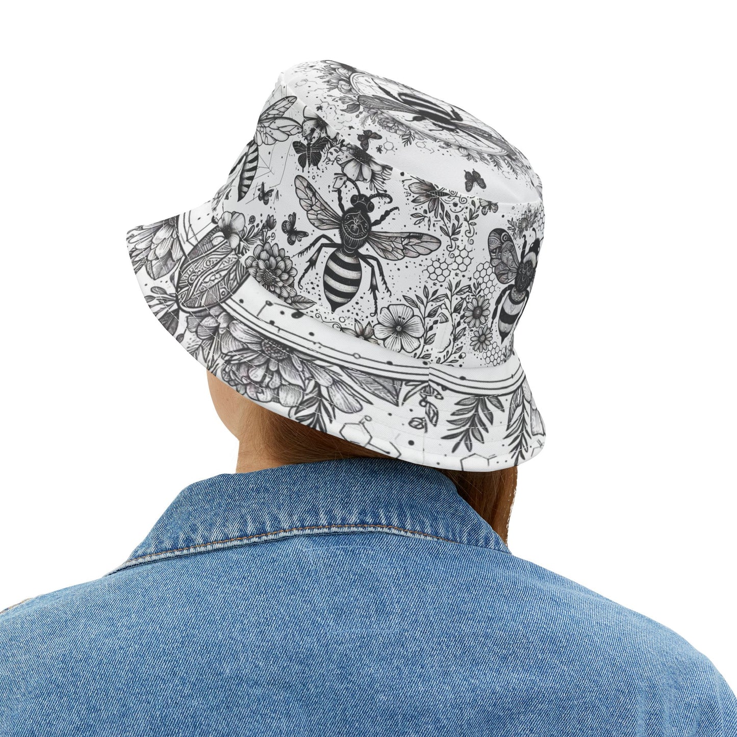 Bumblebee Bucket Hat Hunny Bee Gift for Vegan Boho Vegitarian