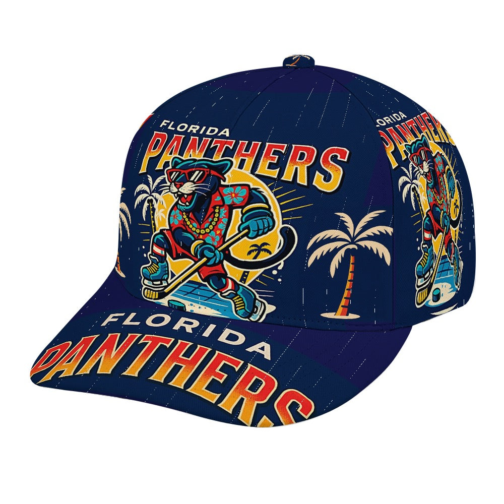 Florida Panthers Hockey Baseball Cap Trucker Hat Dark Blue