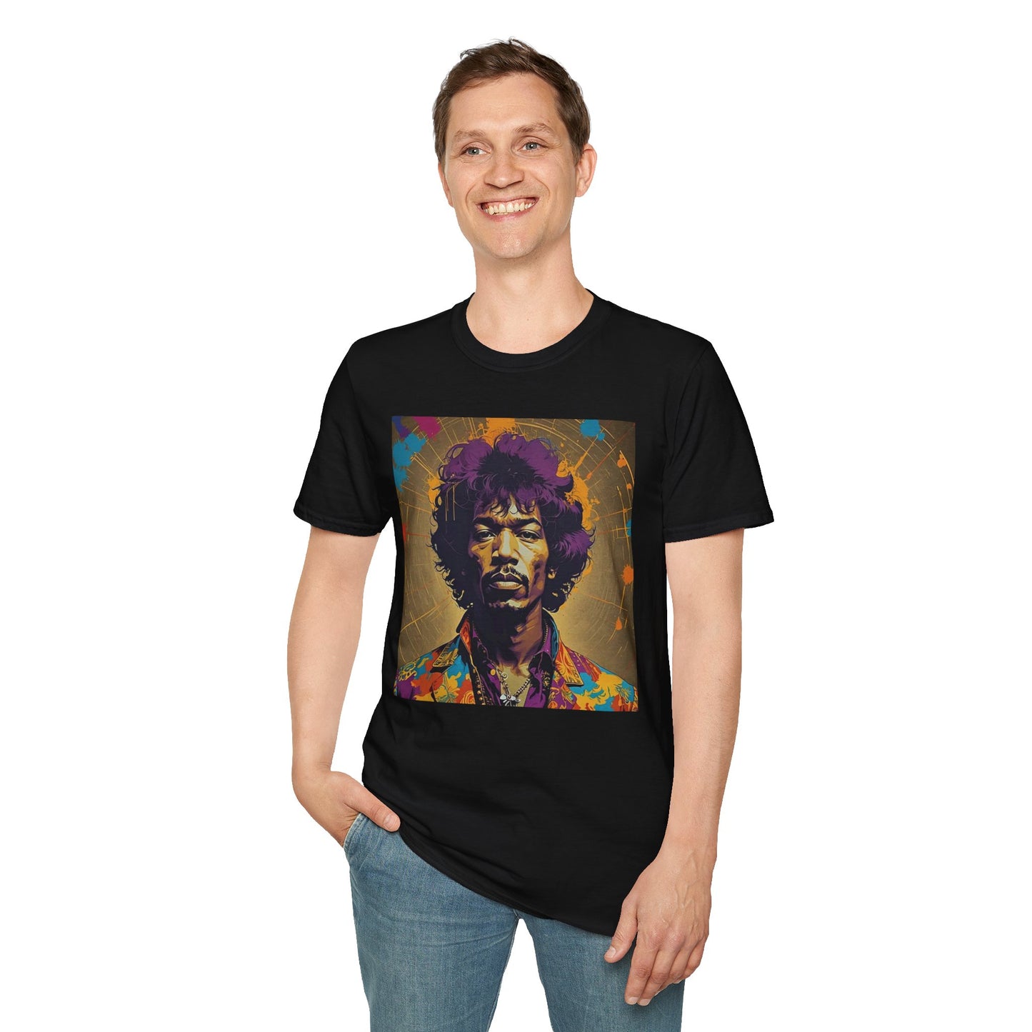 Jimmy Newest Unisex Softstyle T-Shirt. Vintage Style 1960’s Musician