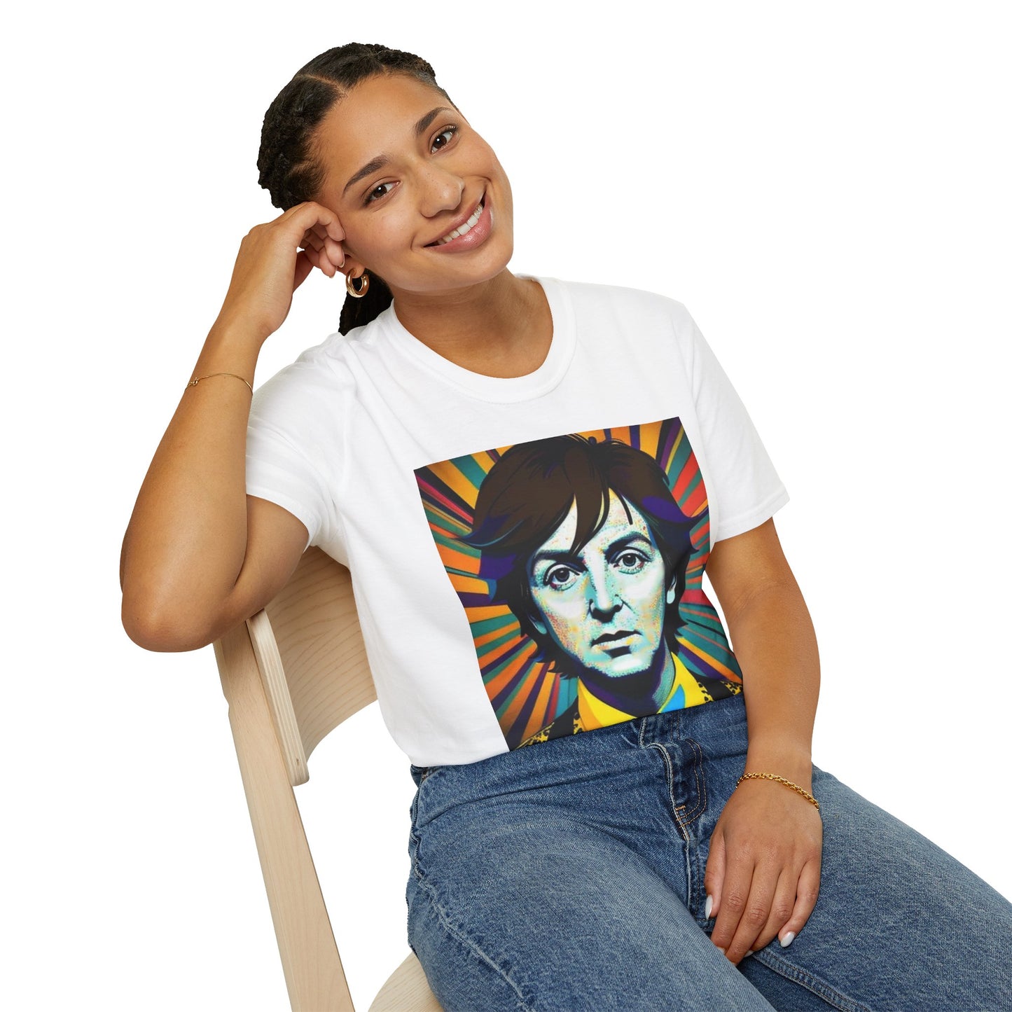 Paul McCartney Newest Unisex Softstyle T-Shirt Vintage Retro Style 1960’s