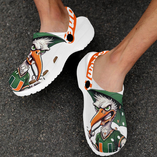 Hurricanes Adults Clogs Miami University Croclike White