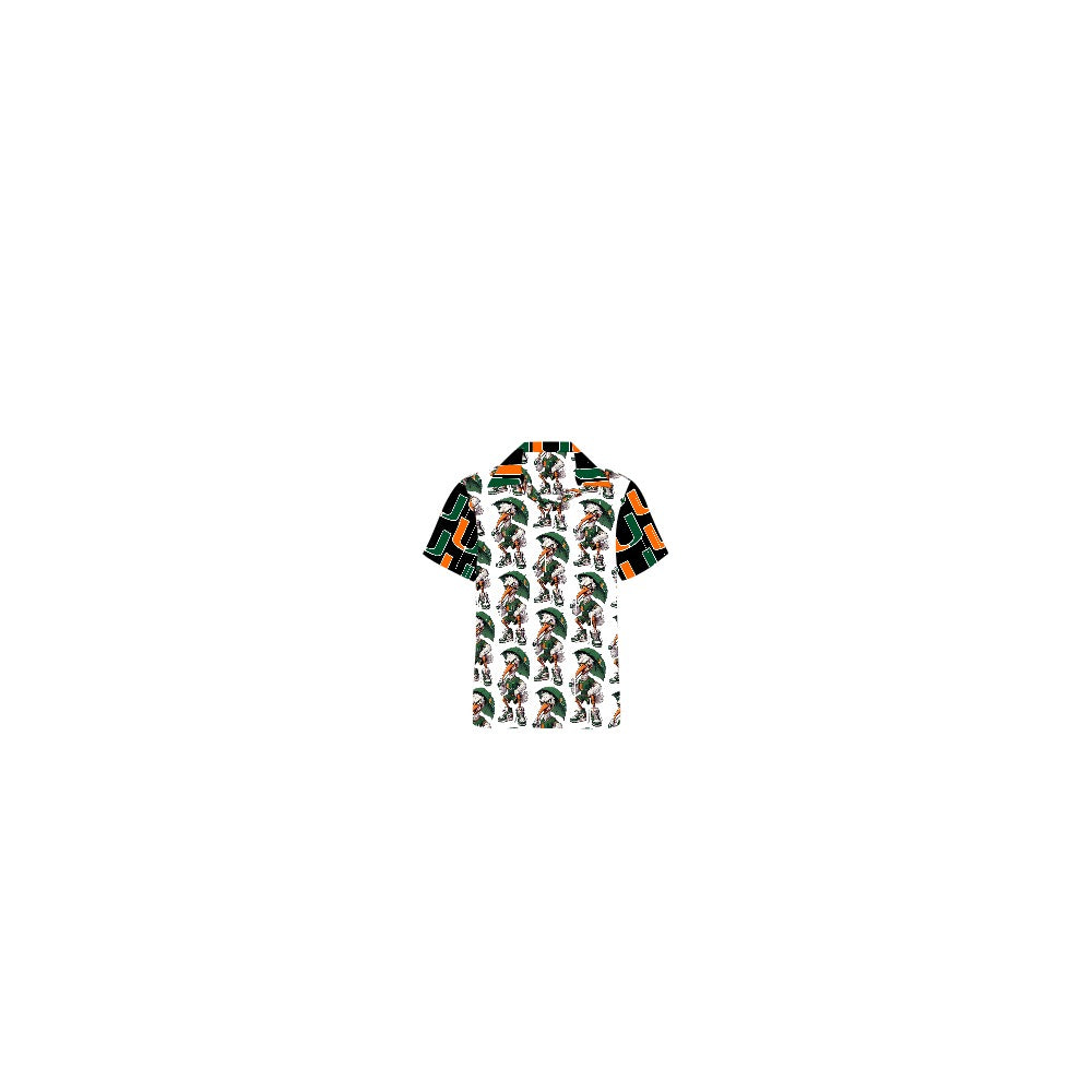 Miami Hurricanes Cuban Shirt University of Miami UM Men’s Button Up