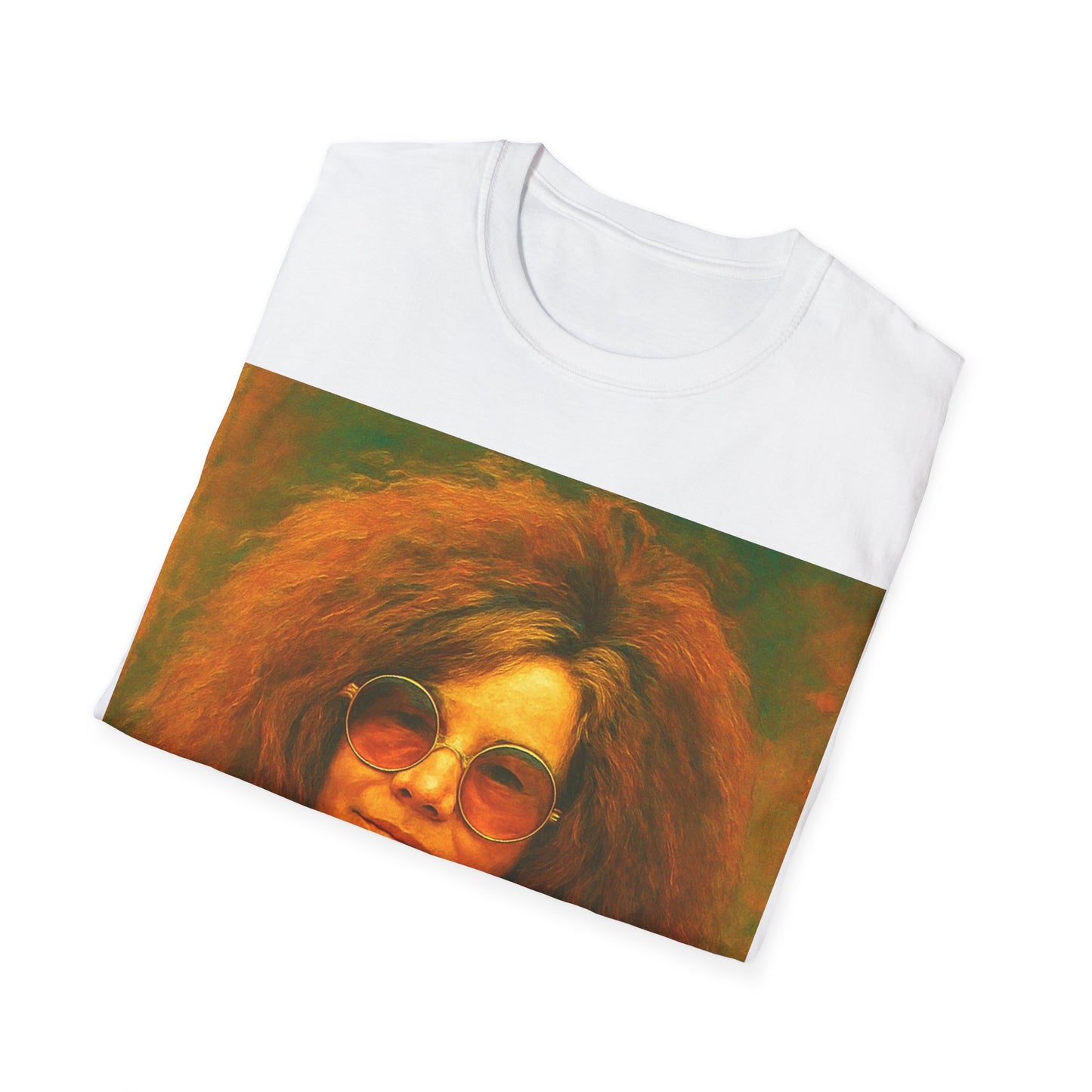 Janice Joplin Unisex Softstyle T-Shirt 1960’s Vintage Style Singer