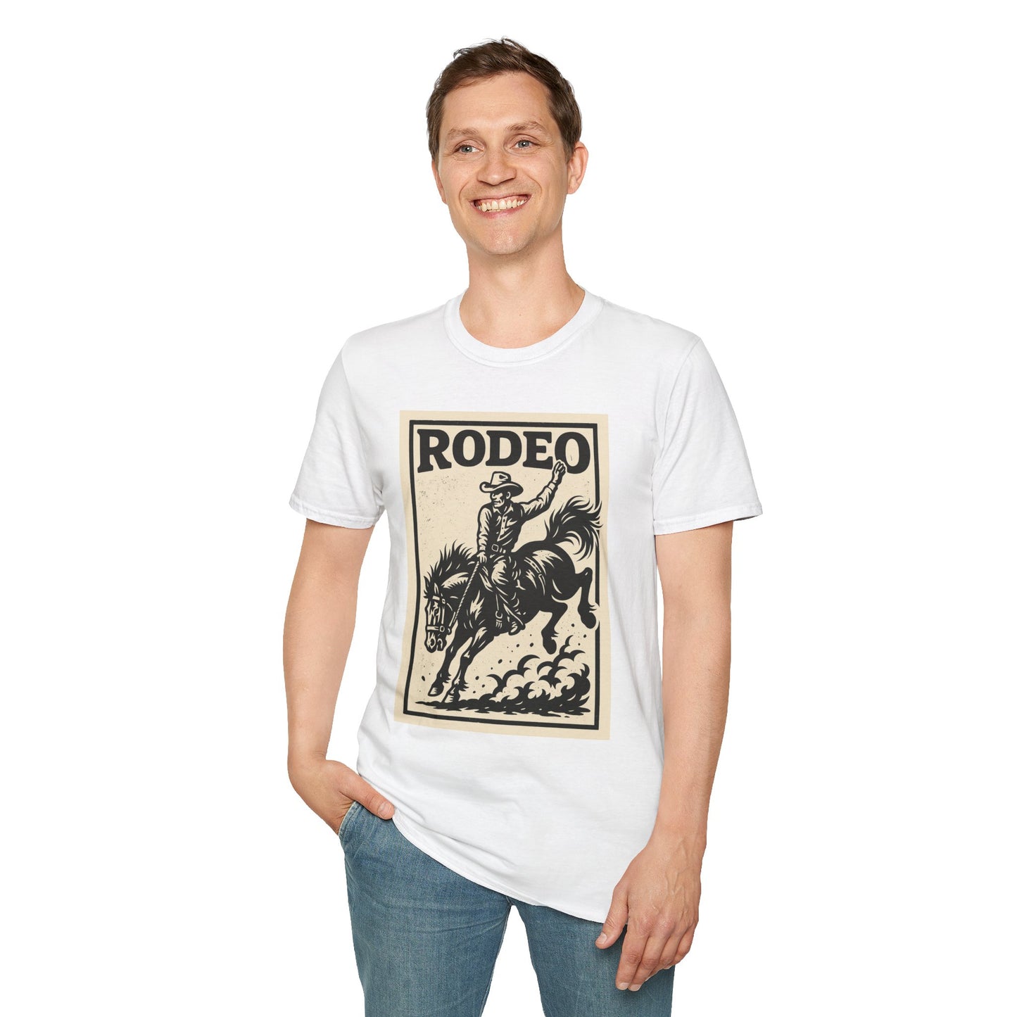 Rodeo Unisex Softstyle T-Shirt Cowboy Shirt Tee Western