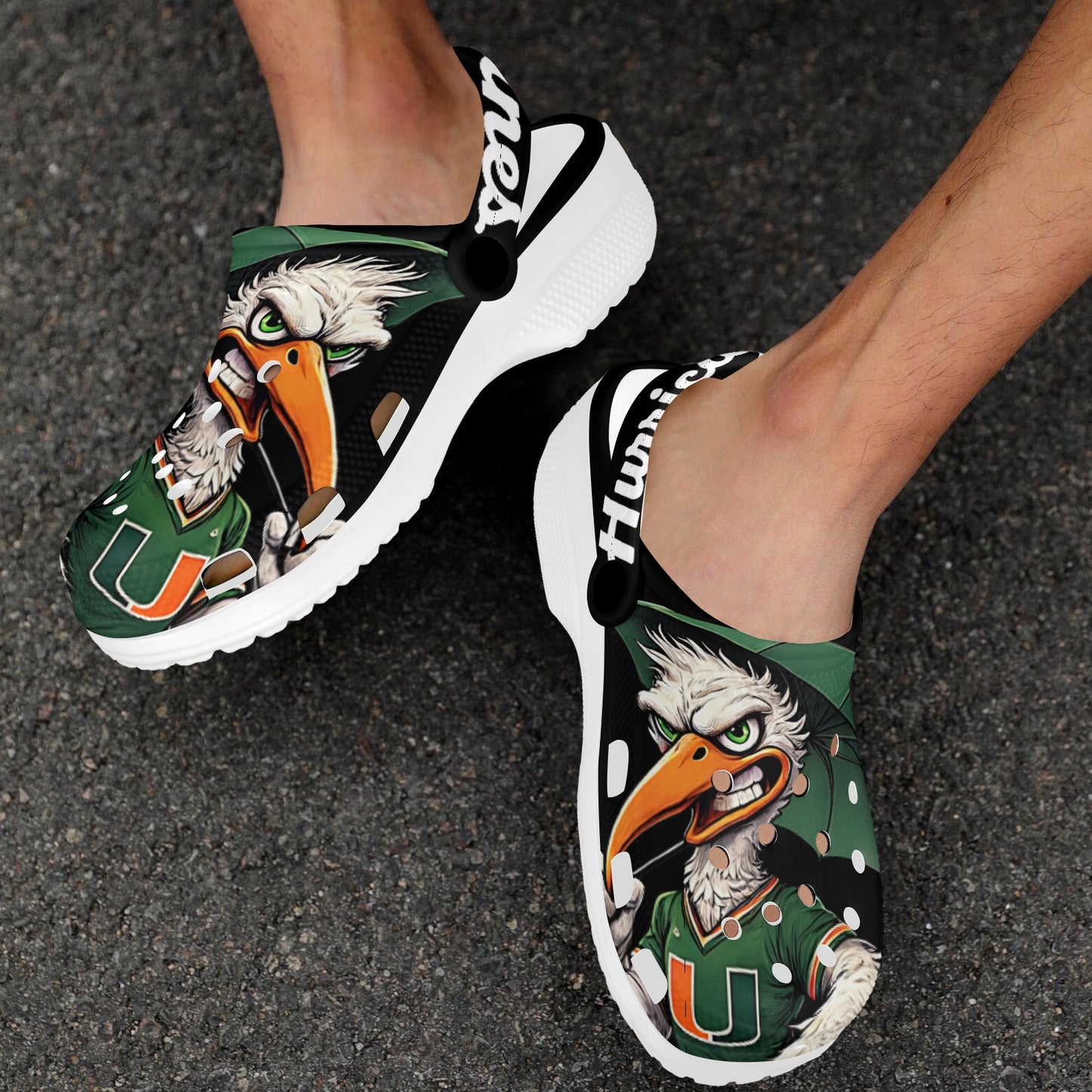 Hurricanes Adults Clogs Miami University Croclike Black