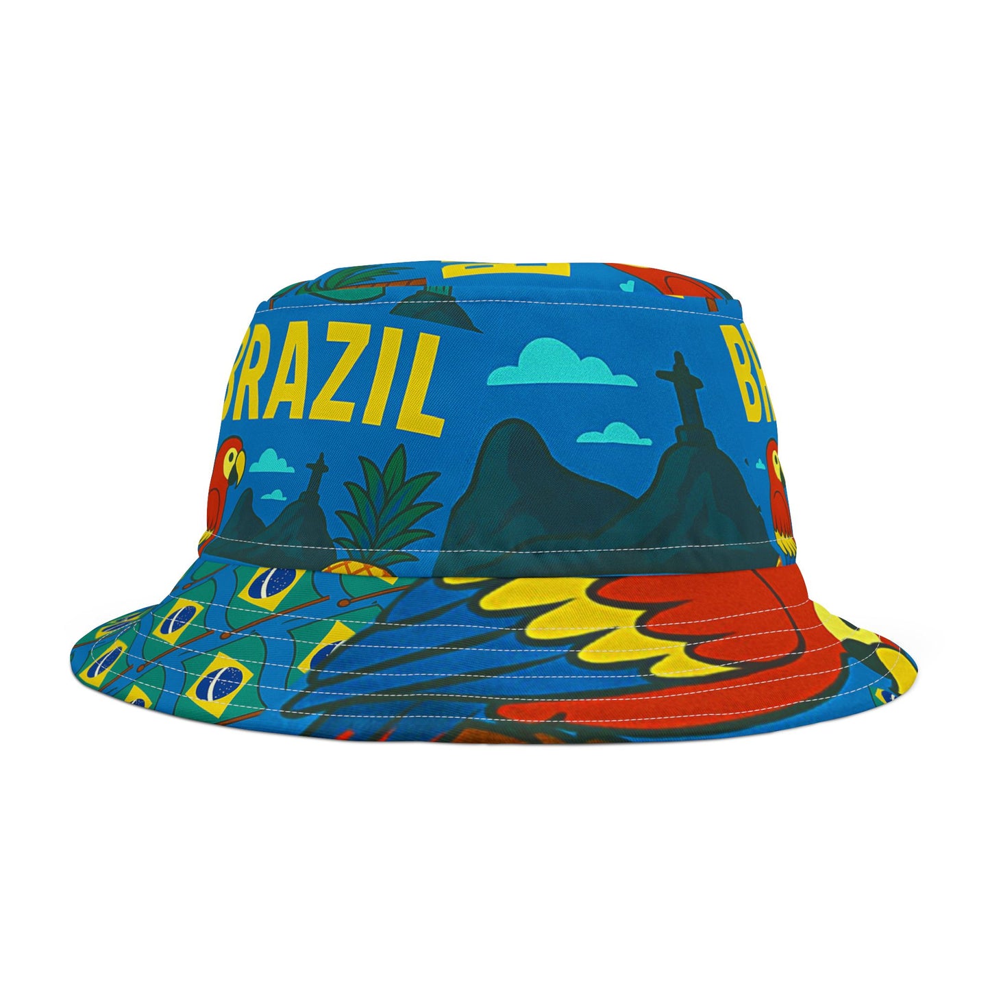 Brazil Bucket Hat Gift for Brazilian Mom Wife Her Country