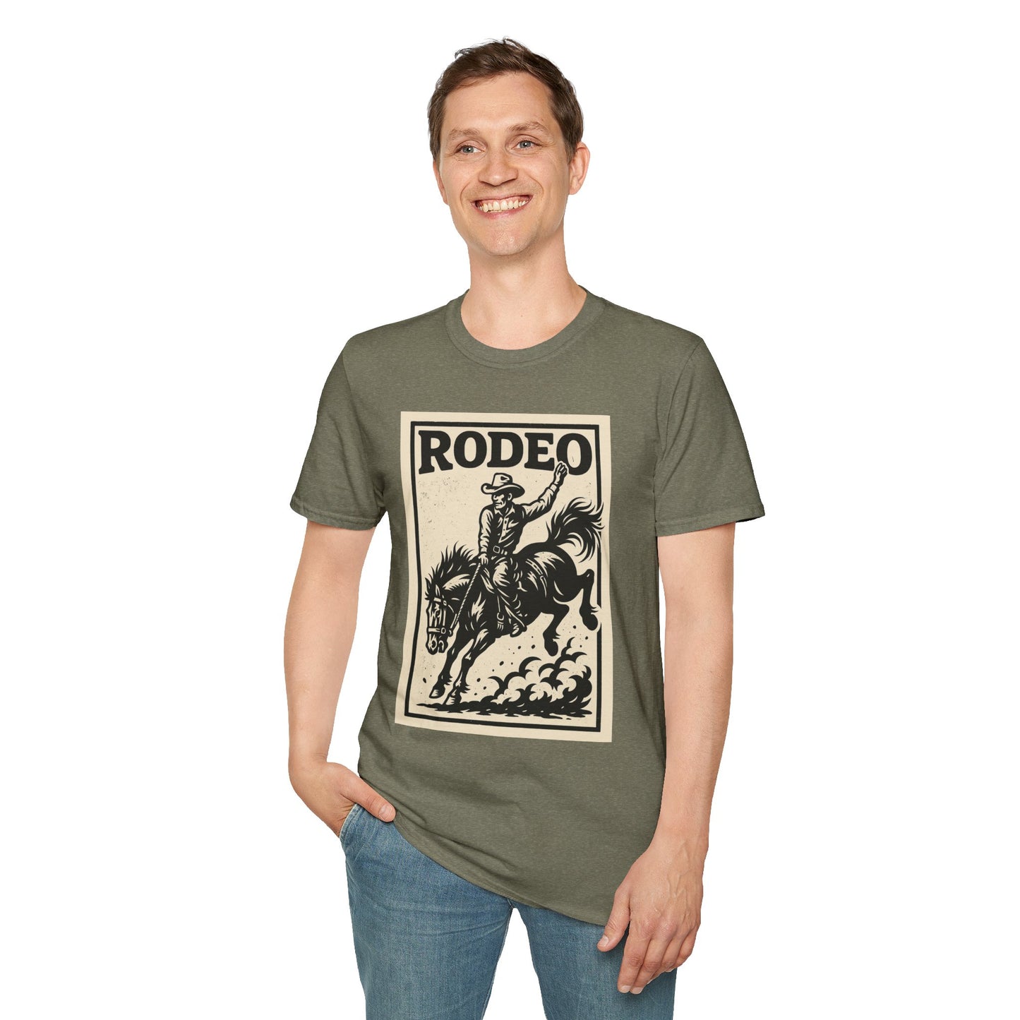 Rodeo Unisex Softstyle T-Shirt Cowboy Shirt Tee Western