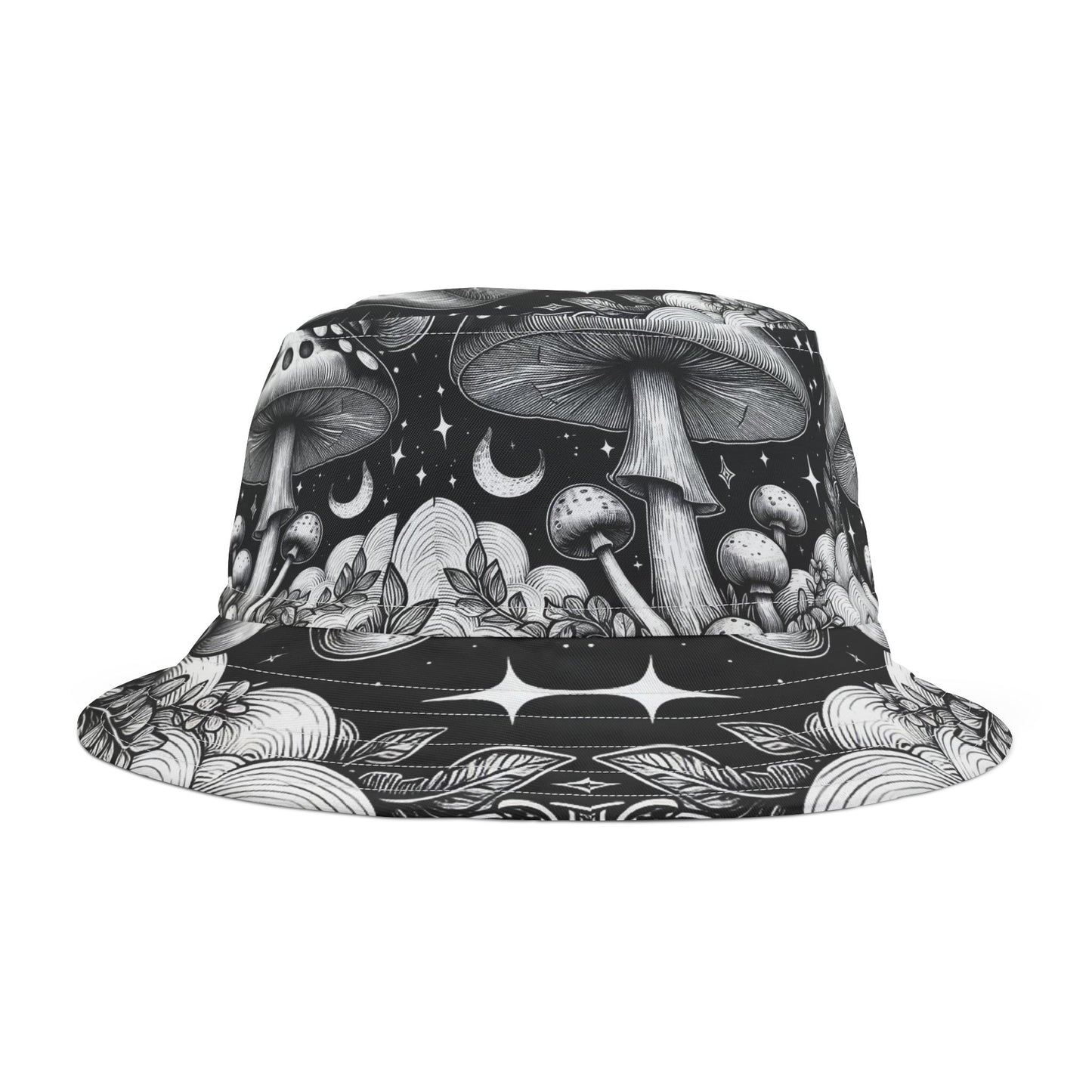 Mushroom Bucket Hat Gift Shrooms Fungi Holistic Fashion BOHO Vegan Vegitarian