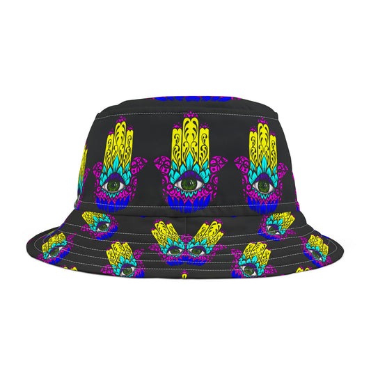 Bucket Hat Hamsa Hand of Fatima Good Luck Evil Eye Protection