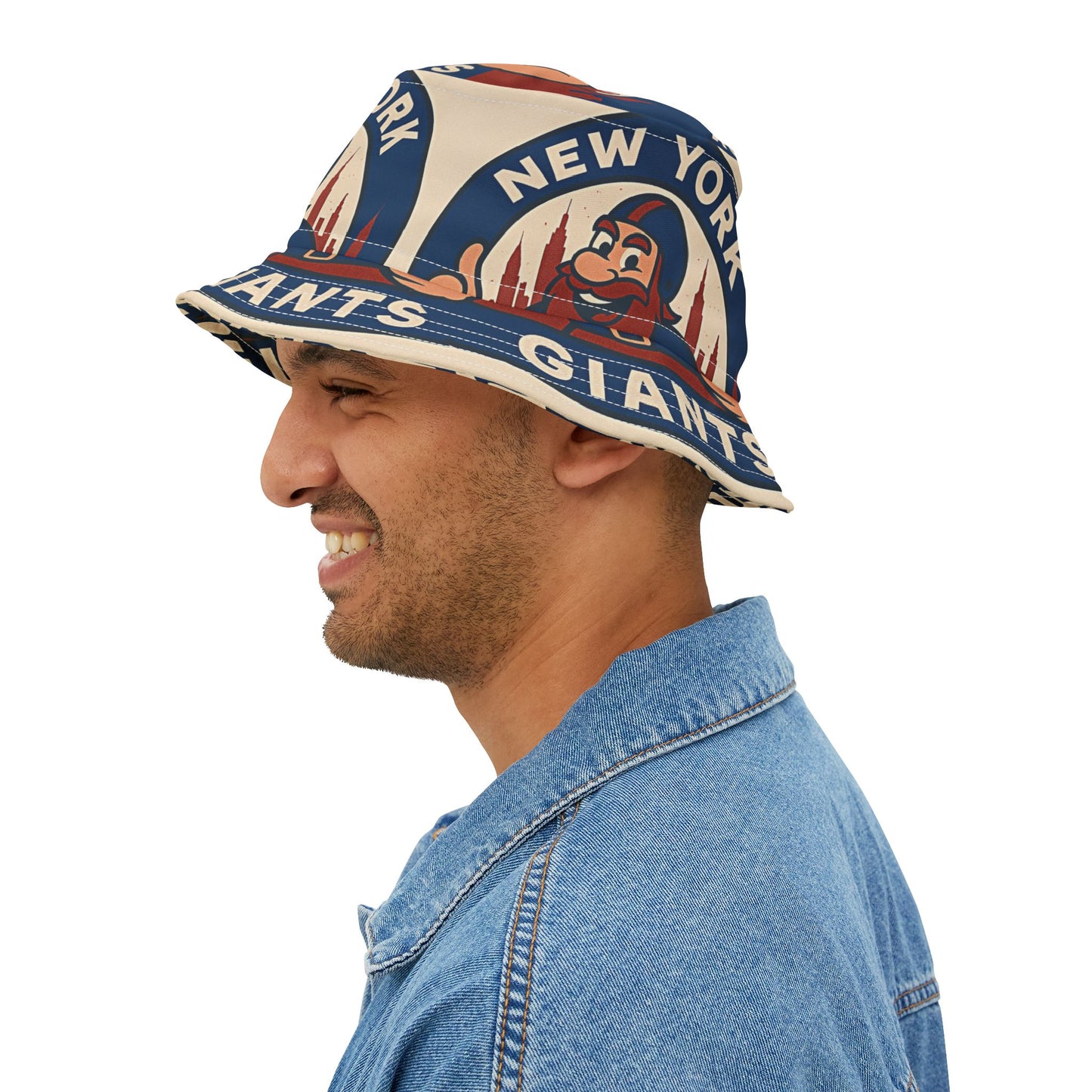 NY City Giants Bucket Hat Football Sports Wear Fan