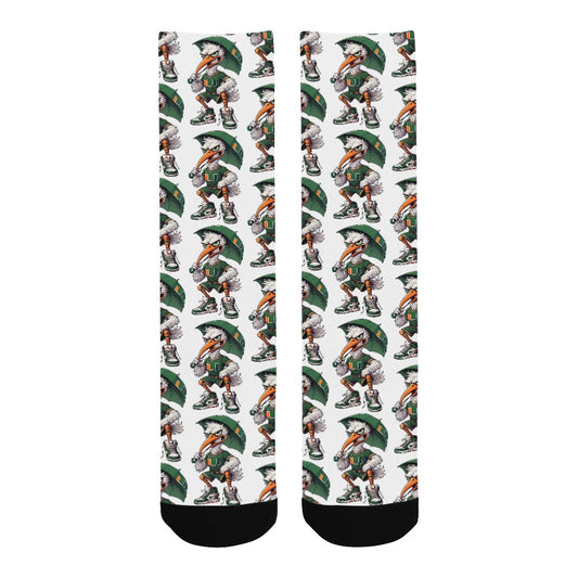 Miami Hurricanes Socks University of Miami UM Football Men’s Crew Socks