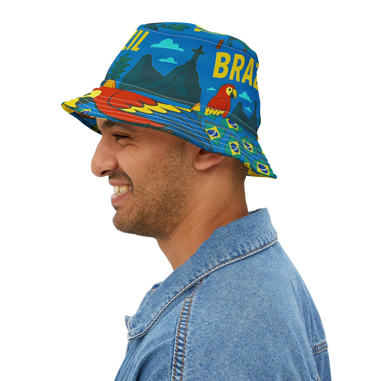 Brazil Bucket Hat Gift for Brazilian Mom Wife Her Country
