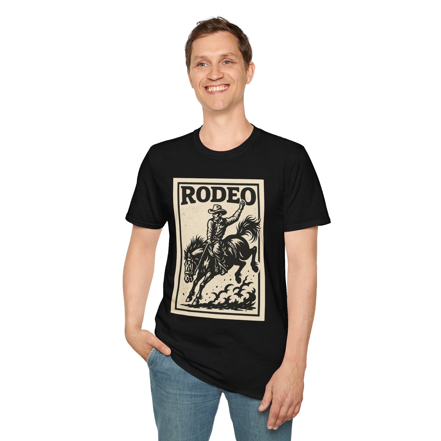 Rodeo Unisex Softstyle T-Shirt Cowboy Shirt Tee Western