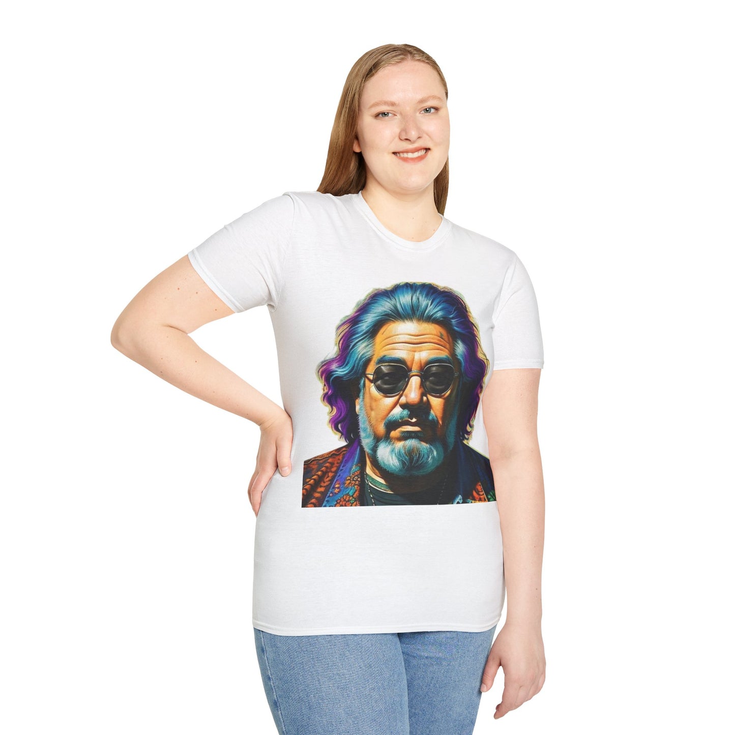 Jerry Garcia Newest Unisex Softstyle T-Shirt 1980’s Musician Retro Vintage Style