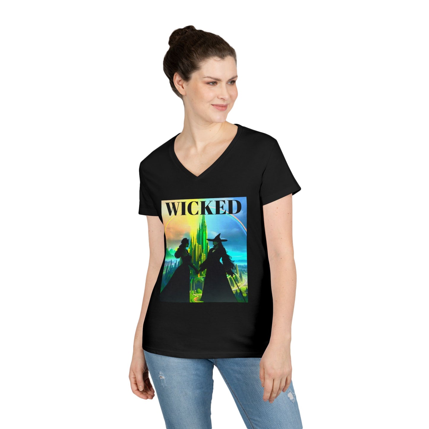 Wicked Ladies' V-Neck T-Shirt Movie Musical Inspired Tee Gift