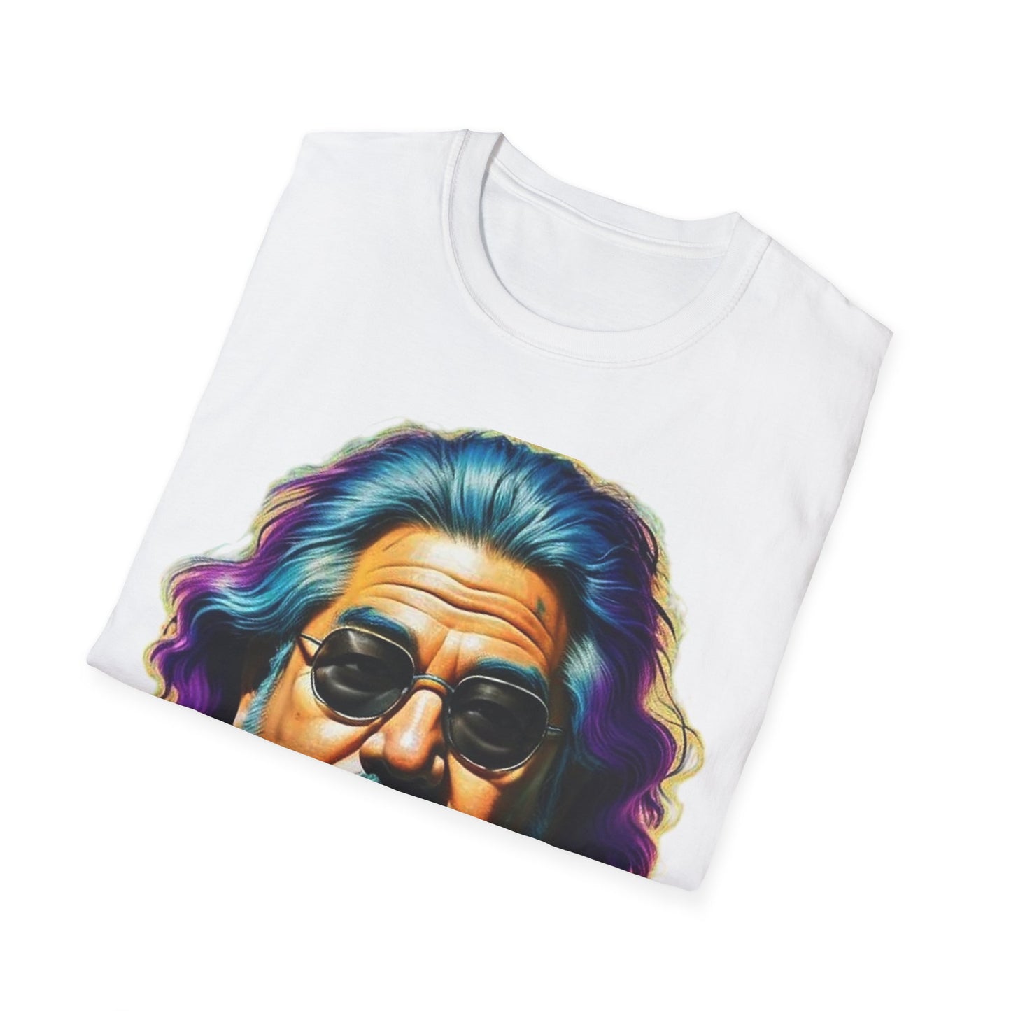 Jerry Garcia Newest Unisex Softstyle T-Shirt 1980’s Musician Retro Vintage Style