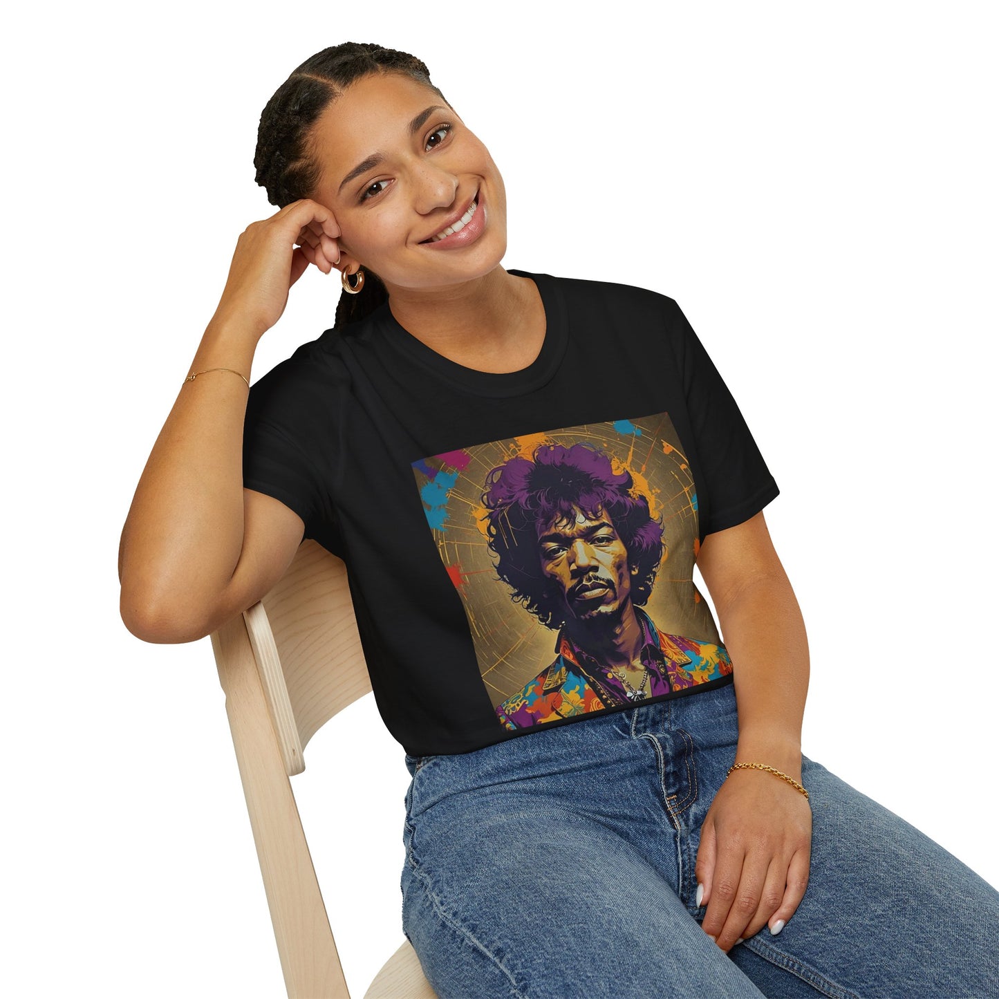 Jimmy Newest Unisex Softstyle T-Shirt. Vintage Style 1960’s Musician